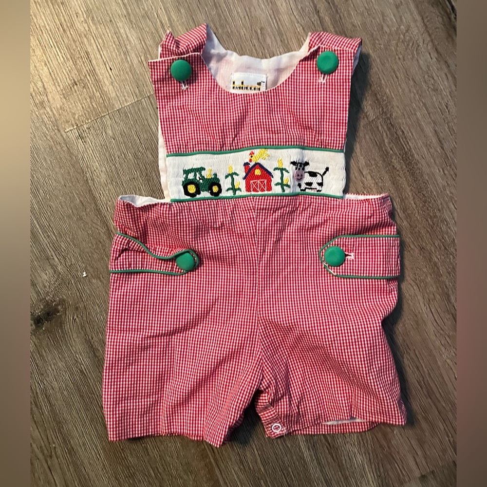 Boys smocked Romper